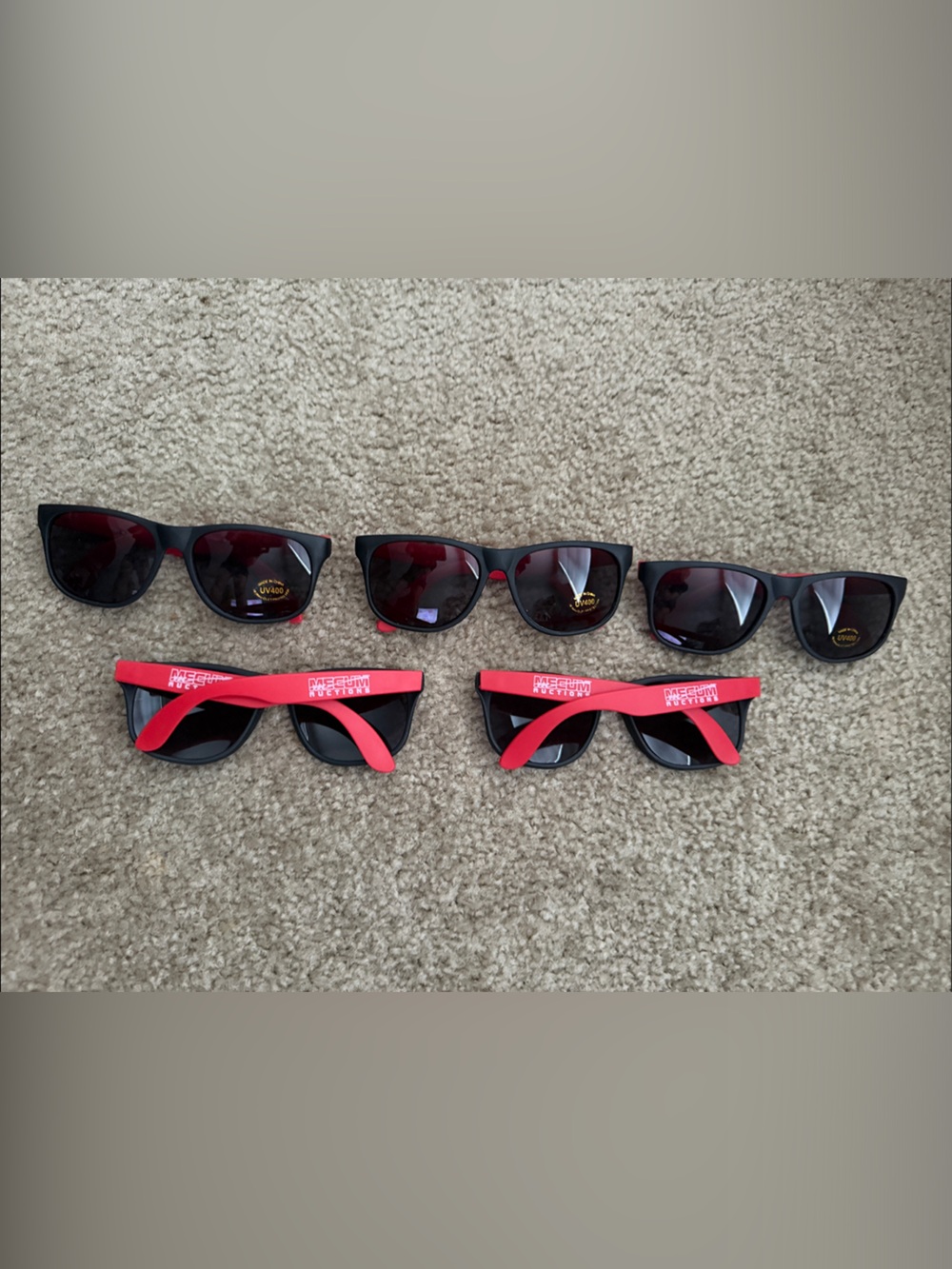 Mecum Auto Auction Classic Black & Red Men's Sunglasses Pack